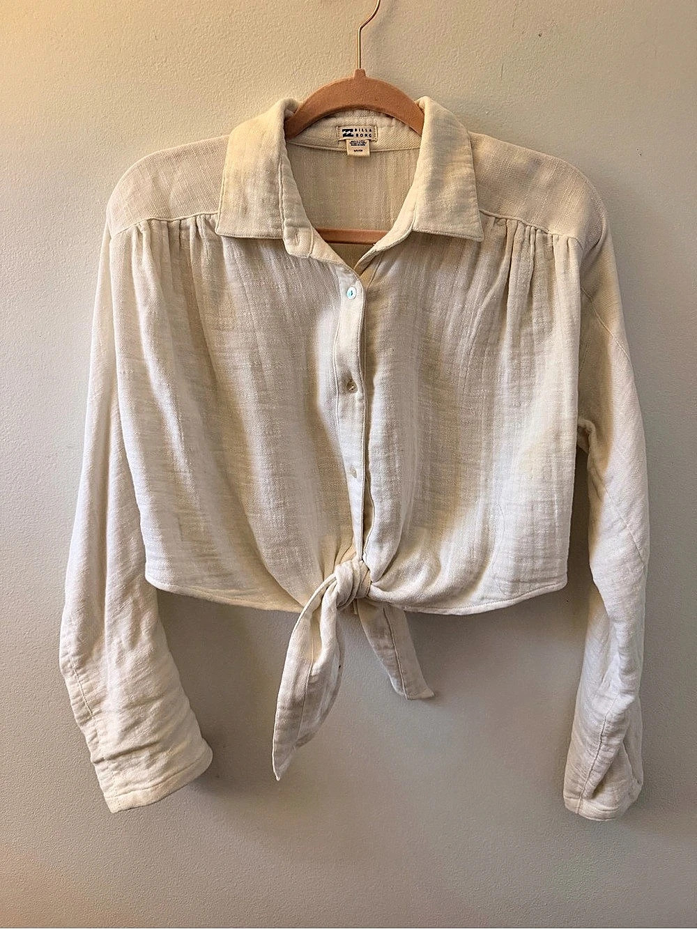 Billabong Wanderer Long Sleeve Woven Shirt White Small